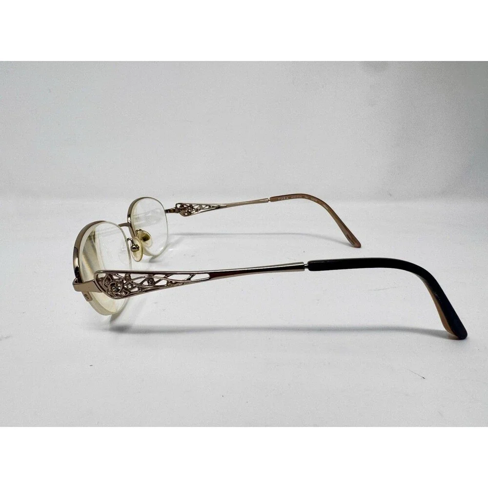 Tura MOD R104 Eyeglass Frames Only 53-18-135 Bronze Brown Semi Rimless